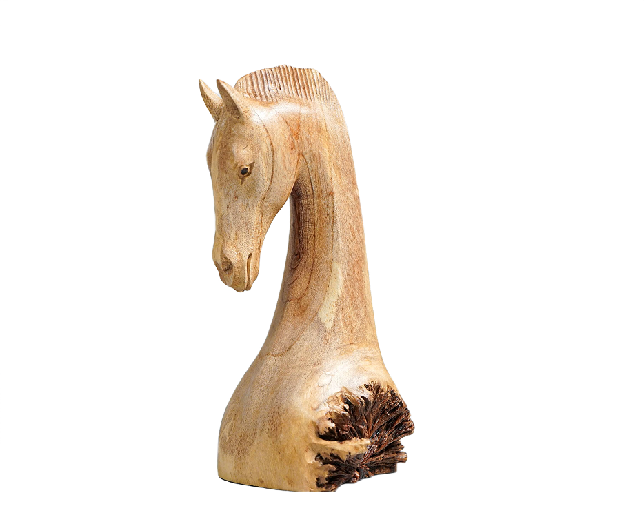 Carved Stallion Bust
