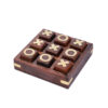 Handcrafted Wooden Tic Tac Toe Game Tray with X & O Pieces