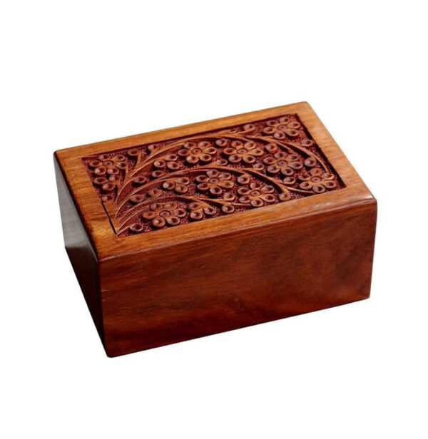Handmade & Handcrafted Wooden Urn Box with Tree of Life Engraving